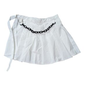 Floerns Women's Split Tape Side Skirt with Chain